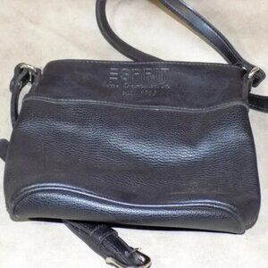 Vintage 90s Esprit San Francisco Faux Pebbled Leather Small Crossbody Bag Purse